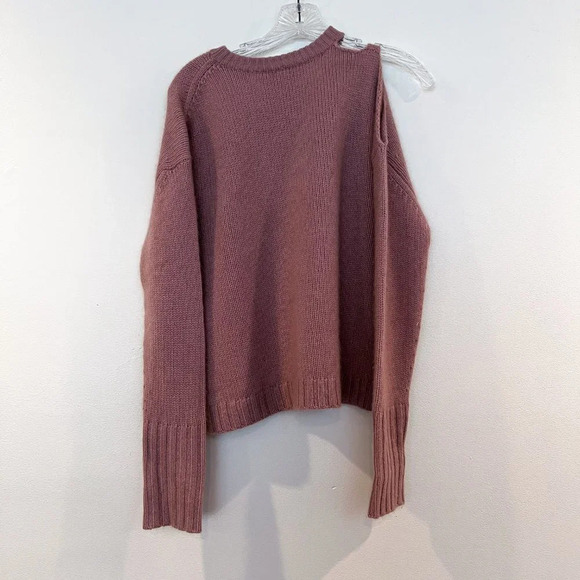 NAADAM 100% Cashmere Pink Cutout Shoulder Designer Knit Pullover Sweater S - Picture 9 of 9